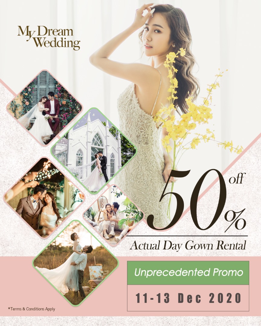 Actual Day Gown Rental Promotion – 11 to 13 Dec 2020
